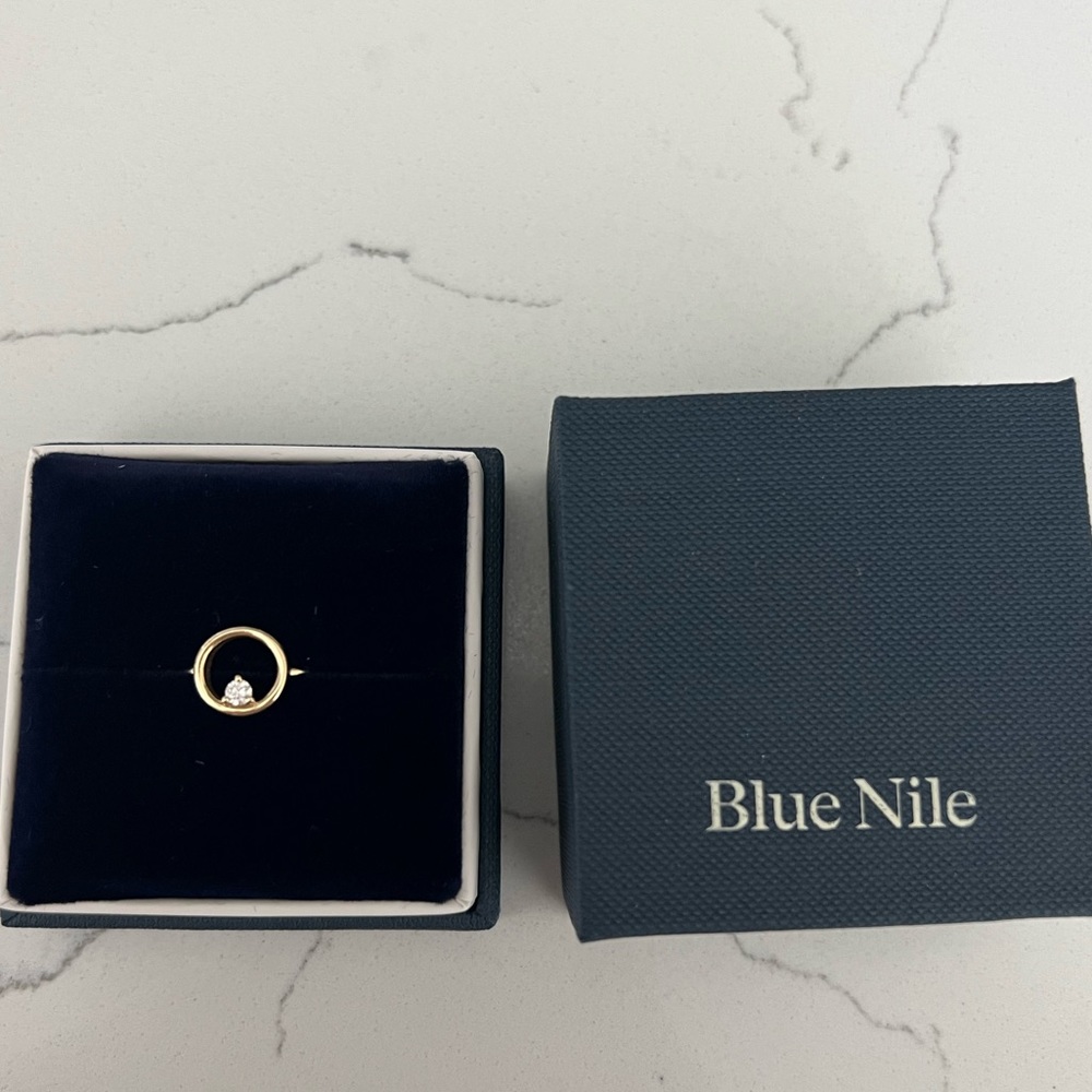 BLUE NILE petite diamond ring